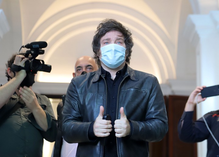 Javier Milei: "Si conseguimos más del 20% de los votos sería un éxito furioso"