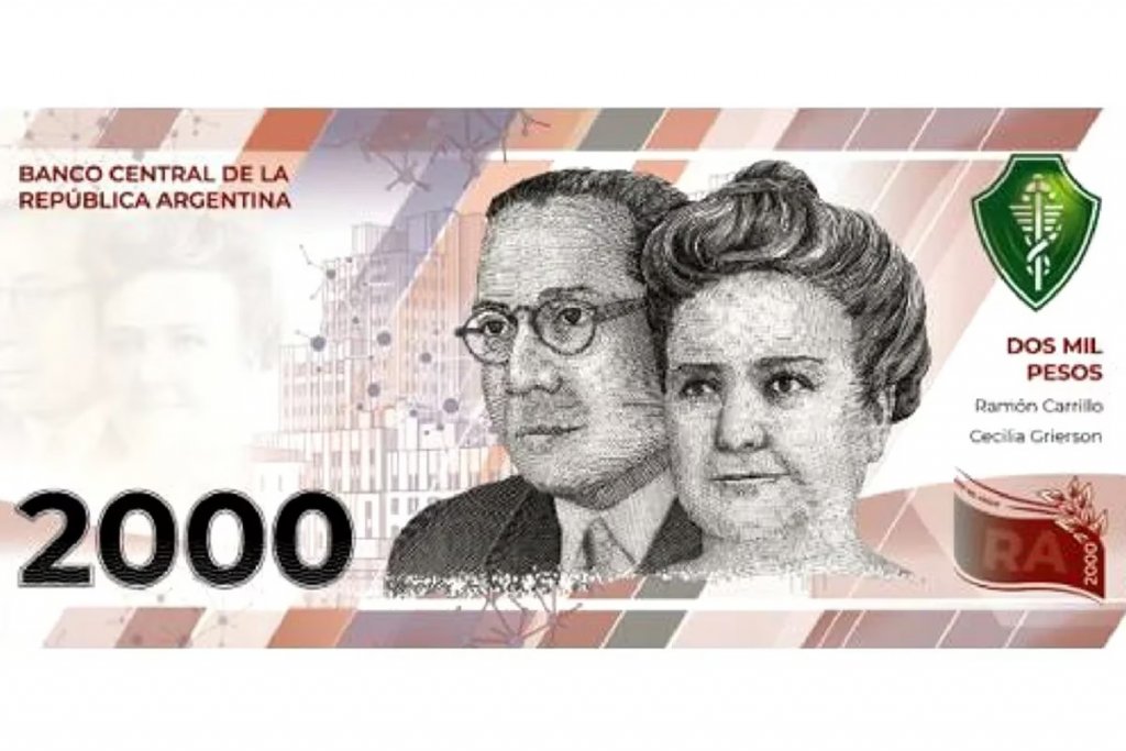 ¿Quiénes fueron Ramón Carrillo y Cecilia Grierson? Las caras del billete de 2000