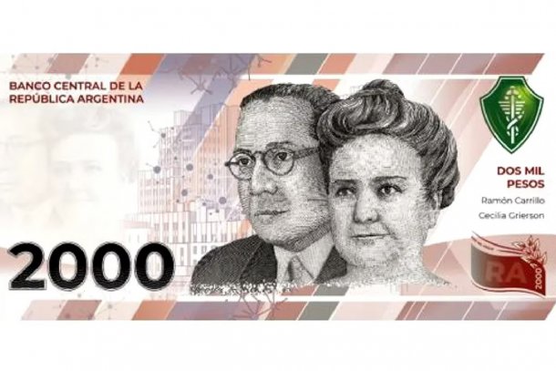 ¿Quiénes fueron Ramón Carrillo y Cecilia Grierson? Las caras del billete de 2000