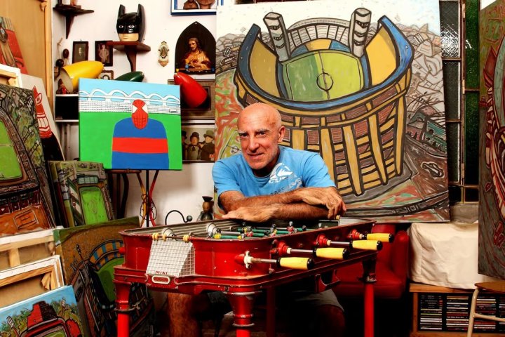 El artista que inmortaliza los estadios del fútbol argentino
