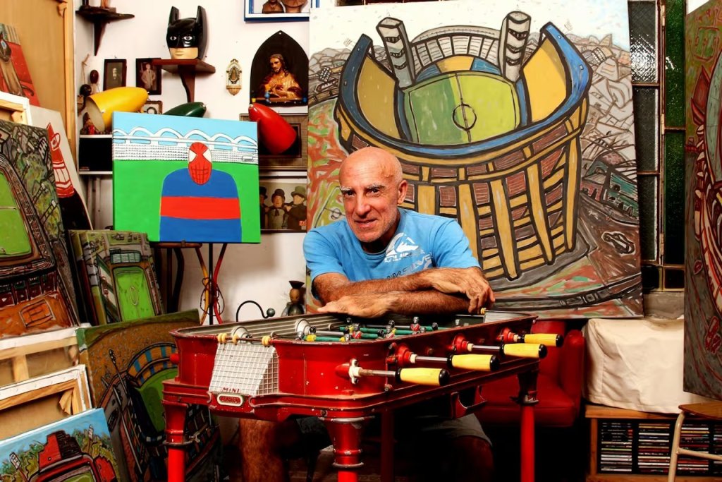 El artista que inmortaliza los estadios del fútbol argentino