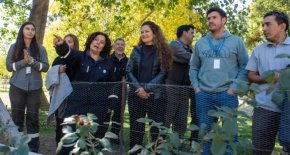 La estación INTA de Centenario, Neuquén, que trabaja en un proyecto para usar aguas industriales para el riego