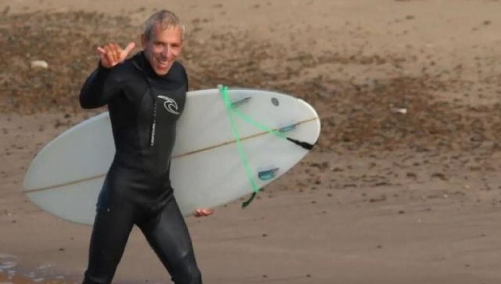 Marcelo Mazzarello y el surf en Chapadmalal &quot;La playa más linda es a la mañana&quot;