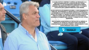 Marcelo Larrocca: "No me identificó el comunicado de Temperley, para ser aplaudidor me quedo en casa"