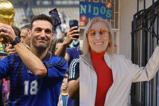 La emoción de la maestra de Scaloni: "Es muy fuerte verlo crecer y que haya logrado lo que logró"