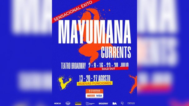 Mayumana en Buenos Aires: últimas funciones el 20 y 27 de agosto en el Teatro Broadway