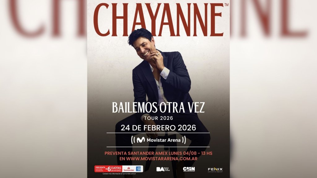 Chayanne vuelve a la Argentina con su tour “Bailemos Otra Vez”