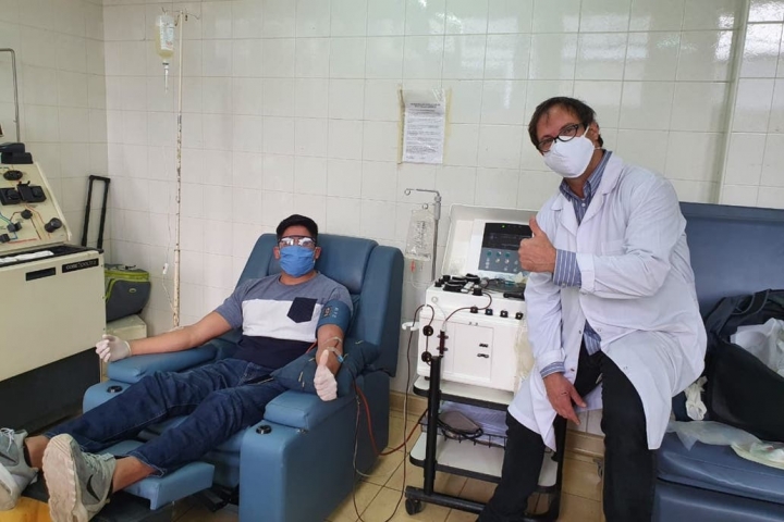 Facundo Ahumada: "Ya llevo donando 3 litros de plasma"