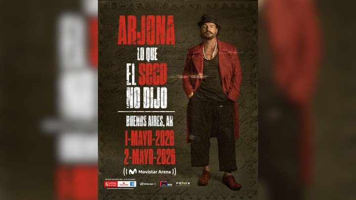 Ricardo Arjona vuelve a la Argentina con dos shows en el Movistar Arena