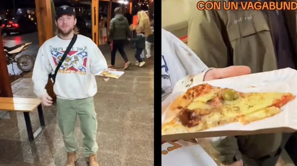 Fue a una pizzería mal vestido, lo confundieron con un vagabundo y ni le cobraron