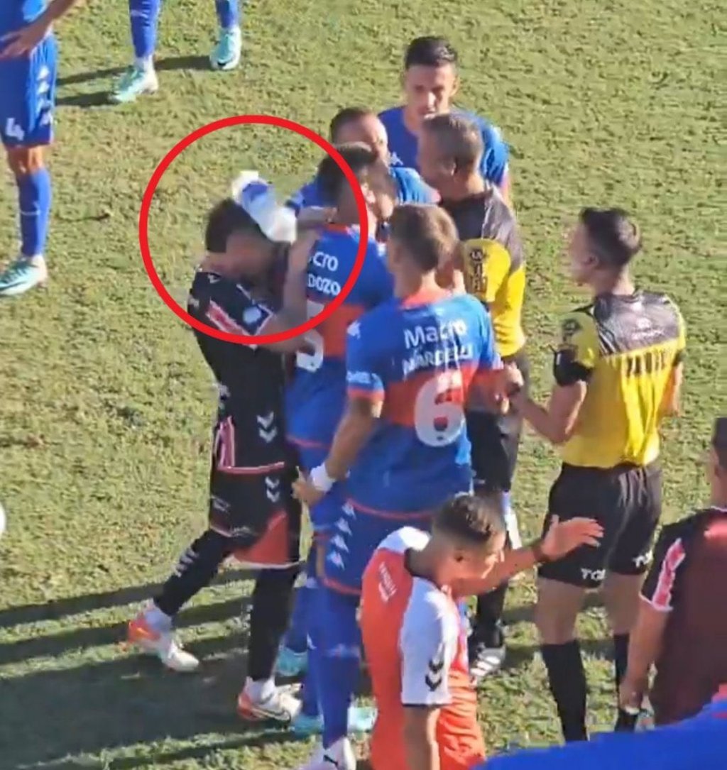 Aníbal Biggeri: &quot;Fernando Brandan quiere correr al jugador de Tigre para que no le pegue la botella y le pega a él en el ojo&quot;