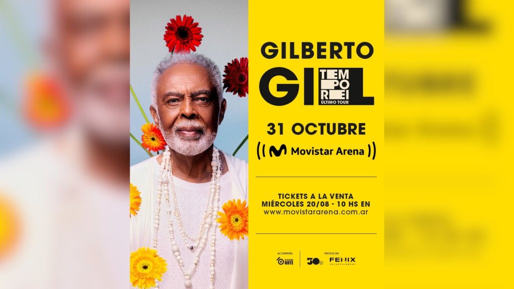 Gilberto Gil regresa a la Argentina con “Tempo Rei Tour”