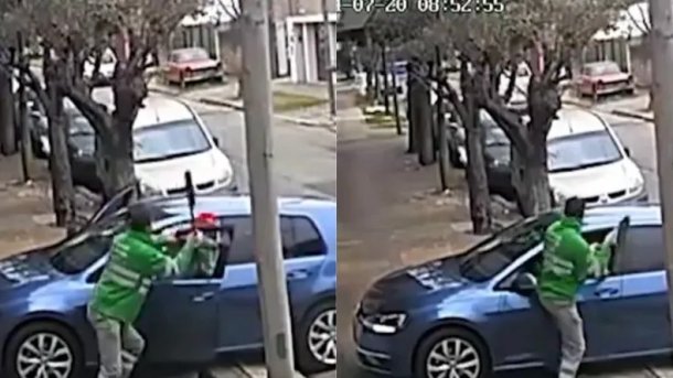 A escobazos impidió que le robaran el auto a un vecino: “el ladrón me decía te tiro, te tiro”